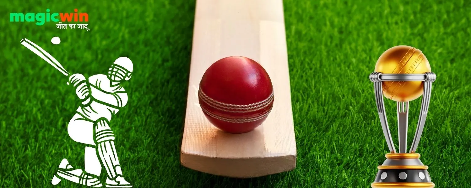 Magic Win premium hero banner featuring cricket and casino gaming