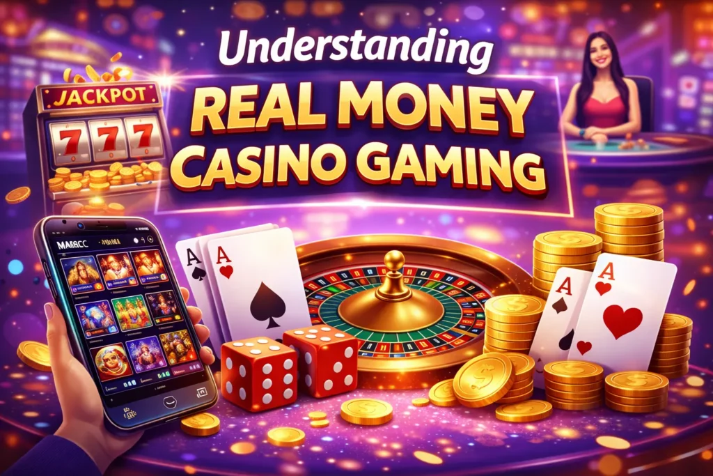 Magic Win casino games banner with slots, roulette, cards and jackpot machine