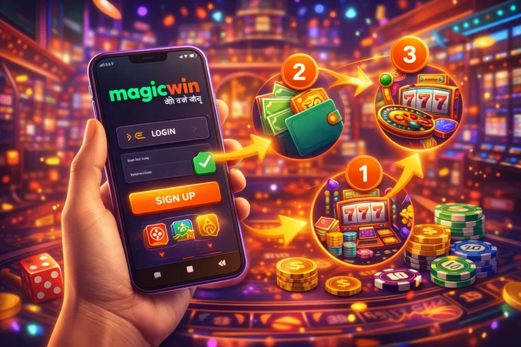 How to start casino online gambling on Magic Win using mobile with simple steps