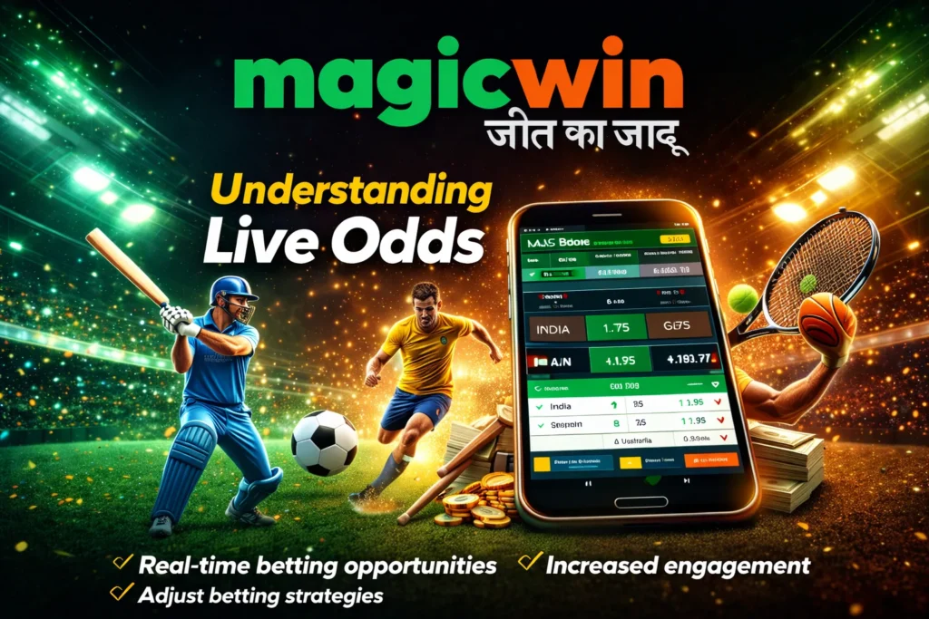 Magic Win online betting platform showing live betting odds and real time sports betting opportunities
