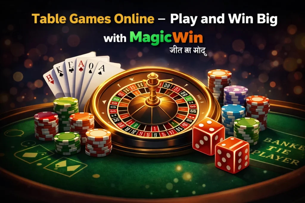 popular table games on Magic Win including blackjack roulette poker and baccarat