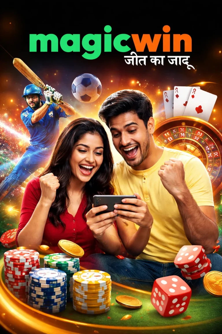 Magic Win live gambling platform showing users enjoying real-time betting and casino games in India