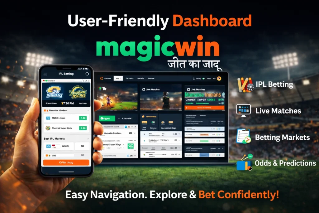 Types of IPL betting markets on Magic Win including match winner, live betting, session bets and more